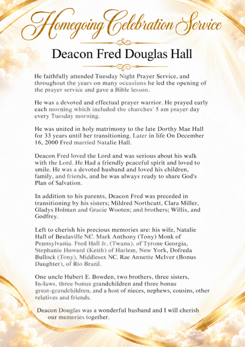 Original memorial program page 4